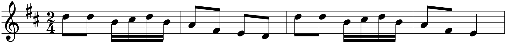 the first line from the irish tune called John Ryan's